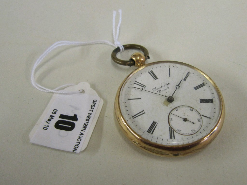 Appraisal: French rolled gold pocket watch - Perret Fils Brenets