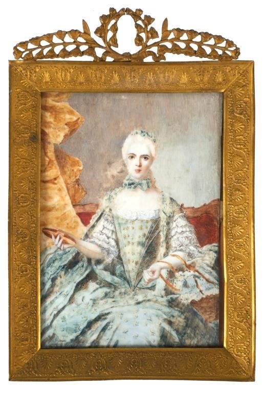 Appraisal: Painting on vellum of Princess Marie Adelaide of France in