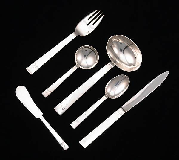 Appraisal: A French export standard silver flatware setE Puiforcat Paris retailed