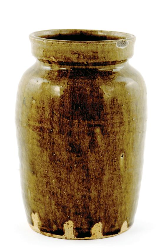 Appraisal: Southern stoneware preserve jar B F Landrum Edgefield South Carolina