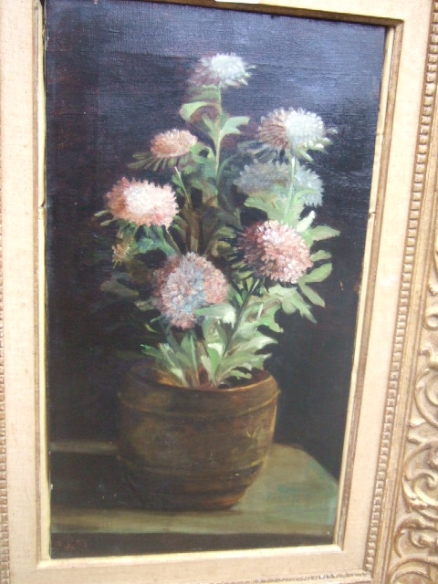 Appraisal: English School late th century Still life of a chrysanthemum