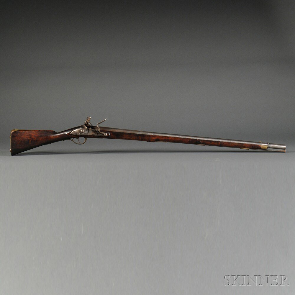 Appraisal: Continental Dog-lock Musket c th century walnut stock with brass