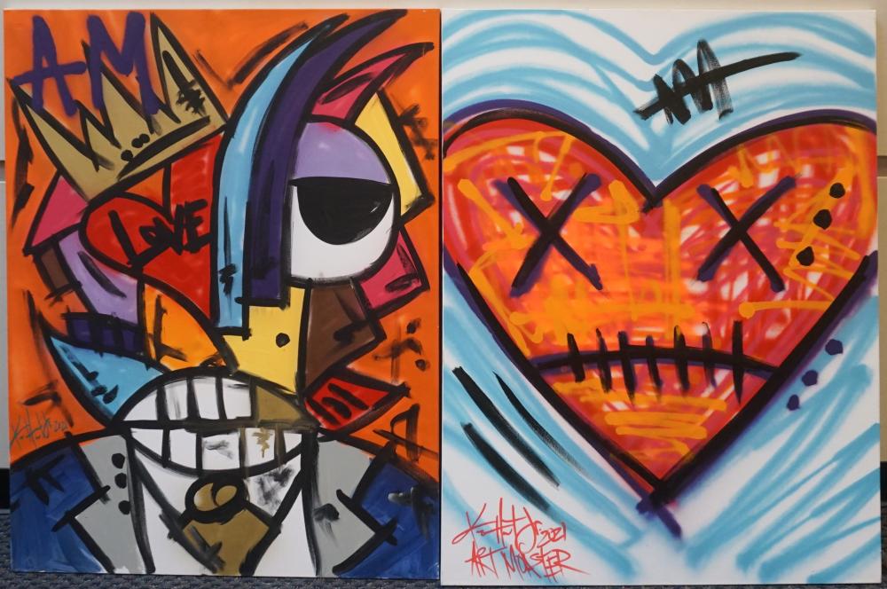 Appraisal: KENNETH PICASSO HUNT ART MONSTER AMERICAN B LOVE TWO MIXED