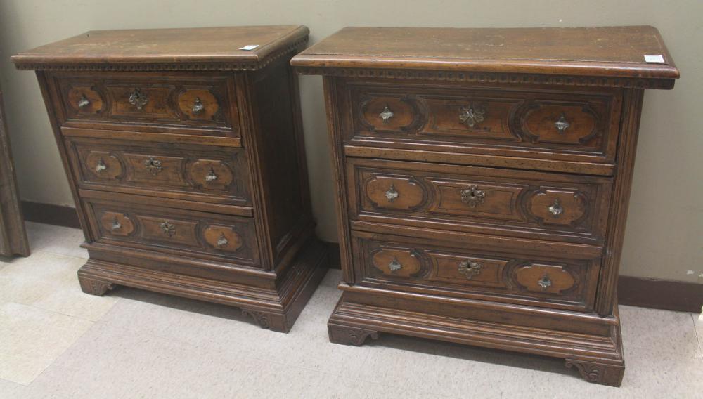 Appraisal: SMALL PAIR OF BAROQUE STYLE CHESTS Italian th century elements