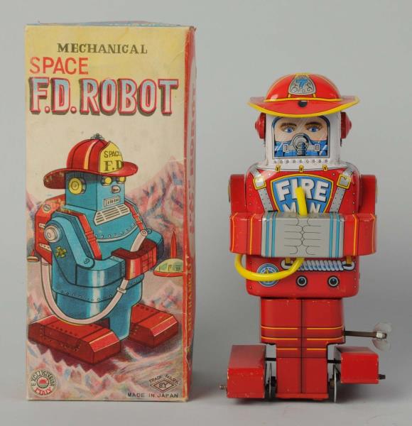 Appraisal: Japanese Tin Litho Space F D Fireman Robot O B