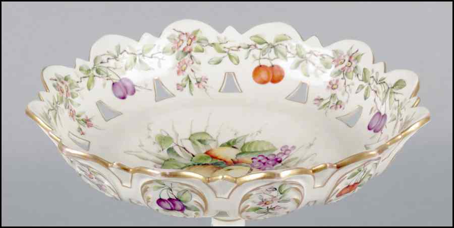 Appraisal: CONTINENTAL PORCELAIN COMPOTE '' x '' Condition No Specific Condition