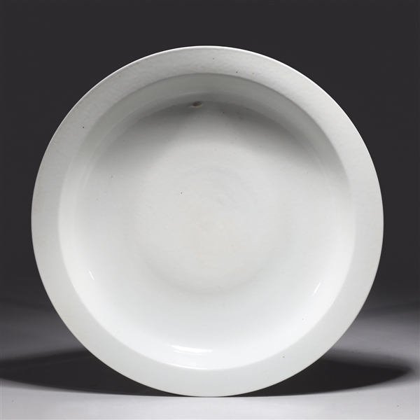 Appraisal: Chinese blanc de chine porcelain charger with six-character Yongzheng mark