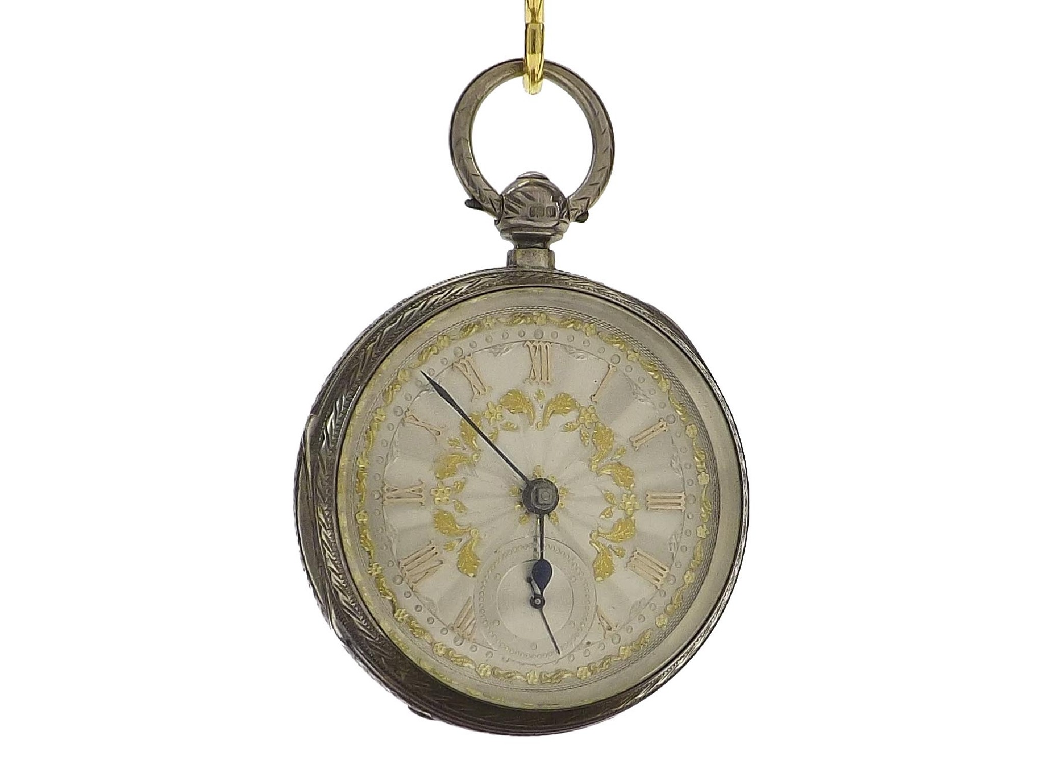 Appraisal: Early th century silver fusee lever pocket watch Chester signed