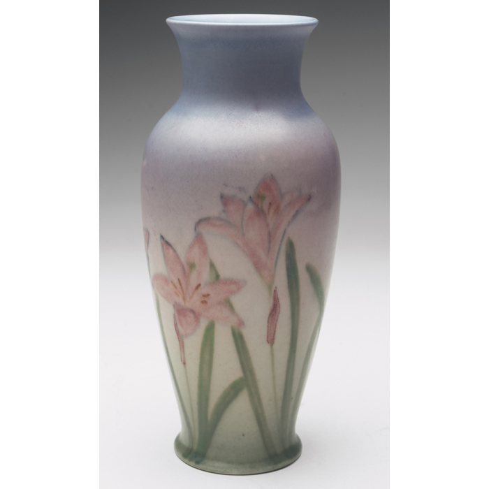 Appraisal: Good Rookwood vase matte glaze decorated with a stylized lily