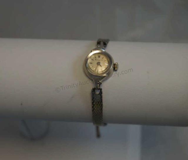 Appraisal: ca Vintage Bulova k White Gold with original band ladies