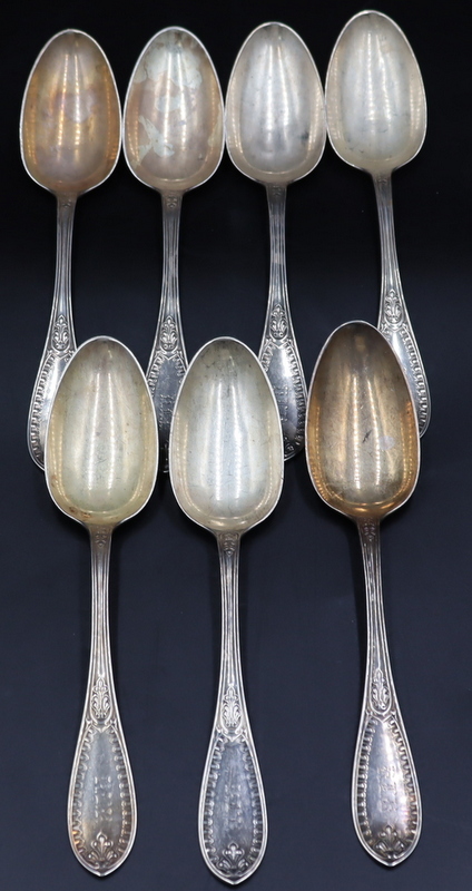 Appraisal: STERLING John Polhamus Ionic Tiffany Co Sterling Spoons A piece