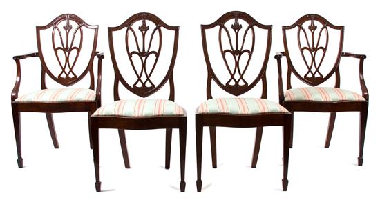 Appraisal: Sale Lot A Set of Twelve George III Style Mahogany