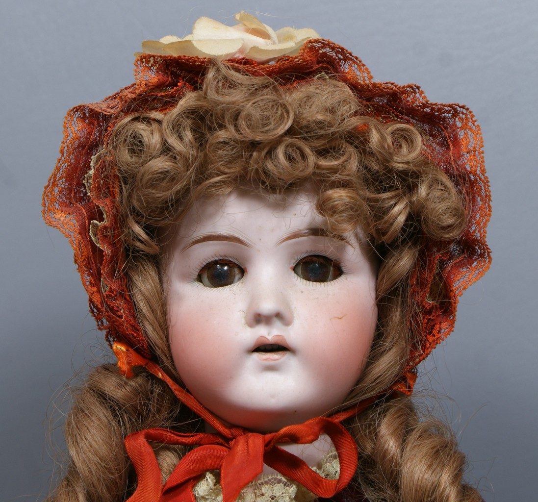 Appraisal: Pale bisque socket head doll incised Germany B probably by