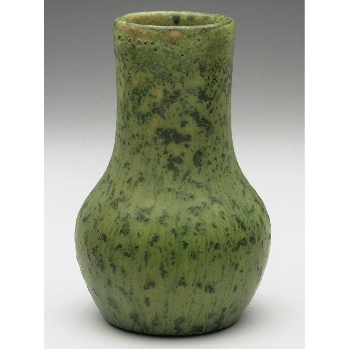 Appraisal: Van Briggle vase c bulbous shape under an unusual mottled