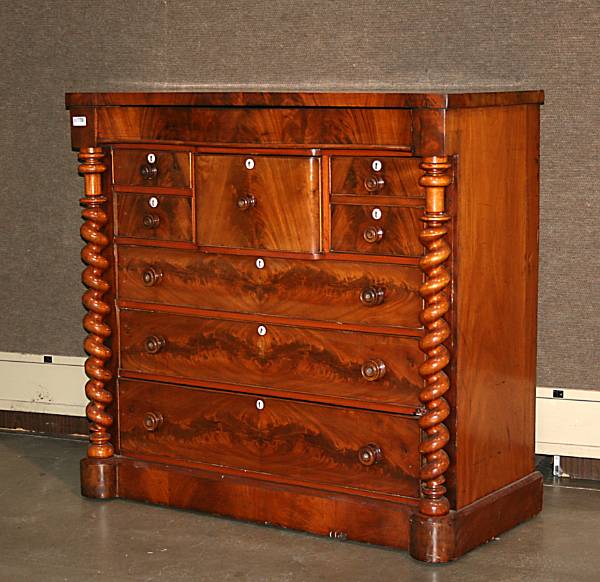 Appraisal: A Scottish mahogany chest of drawers third quarter th century