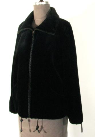 Appraisal: Black Sheared Mink Zipper Jacket Size Length Retail Price Stock