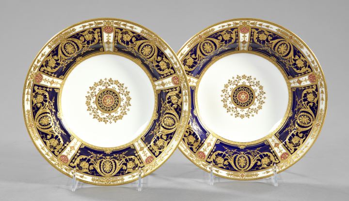 Appraisal: Fine Pair of Minton Porcelain Soup Plates first quarter th