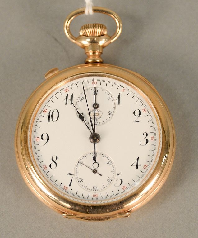 Appraisal: Agassiz chronometer open face pocket watch gold filled mm Agassiz