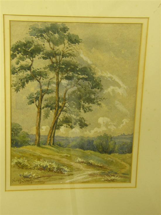 Appraisal: Nora Savage watercolour landscape with tree signed h w in