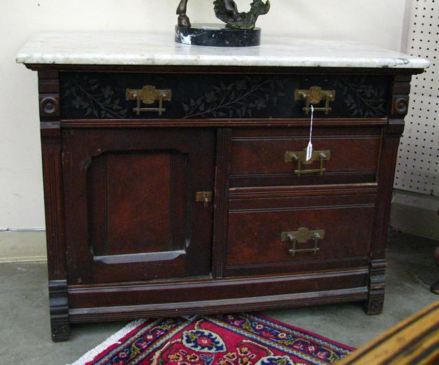 Appraisal: Eastlake Aesthetic Victorian two-piece bedroom suite including a five-drawer dresser