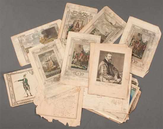 Appraisal: Prints Americana Eight hand-colored engravings removed from Barnard's History of