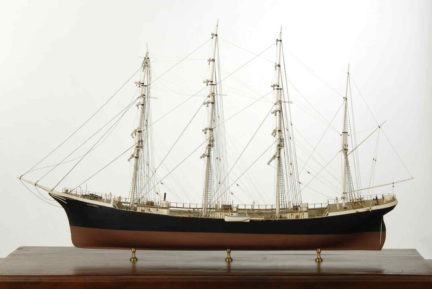 Appraisal: MODEL OF THE BARK CALIFORNIAFully rigged with all appropriate standing