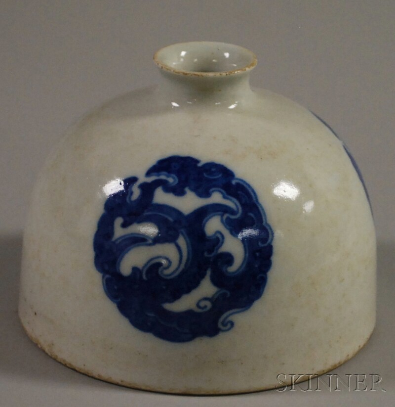 Appraisal: Chinese Blue and White Medallion-decorated Porcelain Beehive-form Coupe ht dia