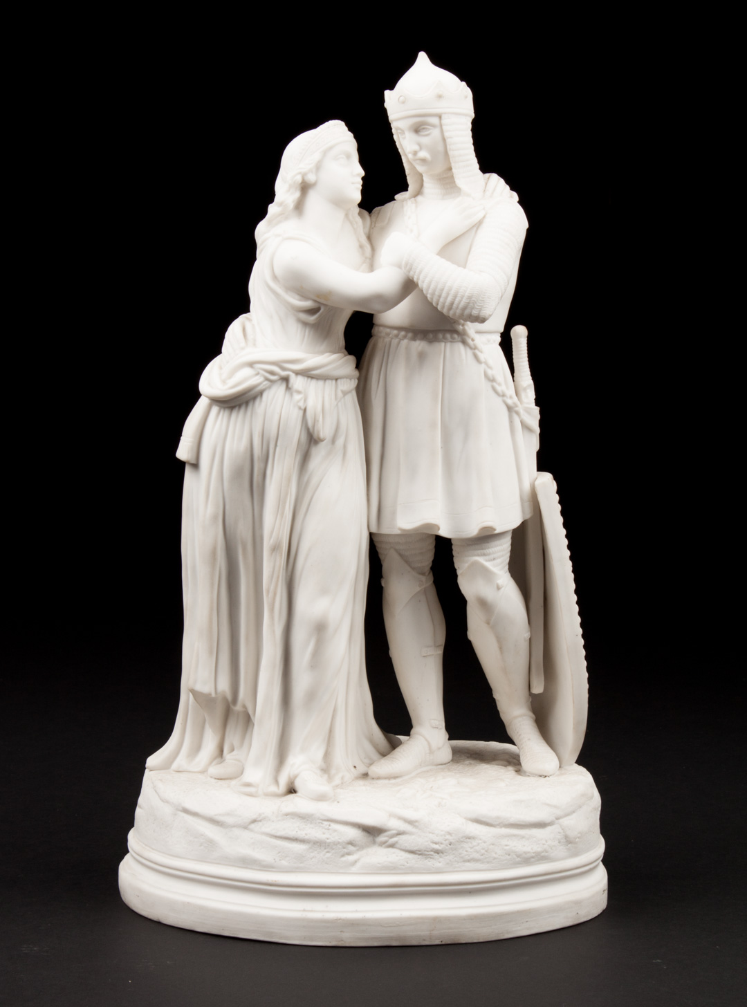 Appraisal: Parian porcelain figural group mid- th century probably Copeland Arthur