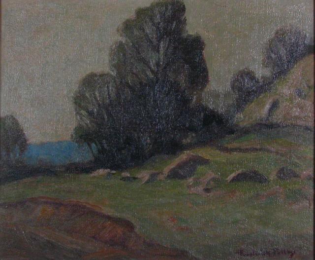 Appraisal: Frederick Polley IN - x Oil on Board Signed Lower