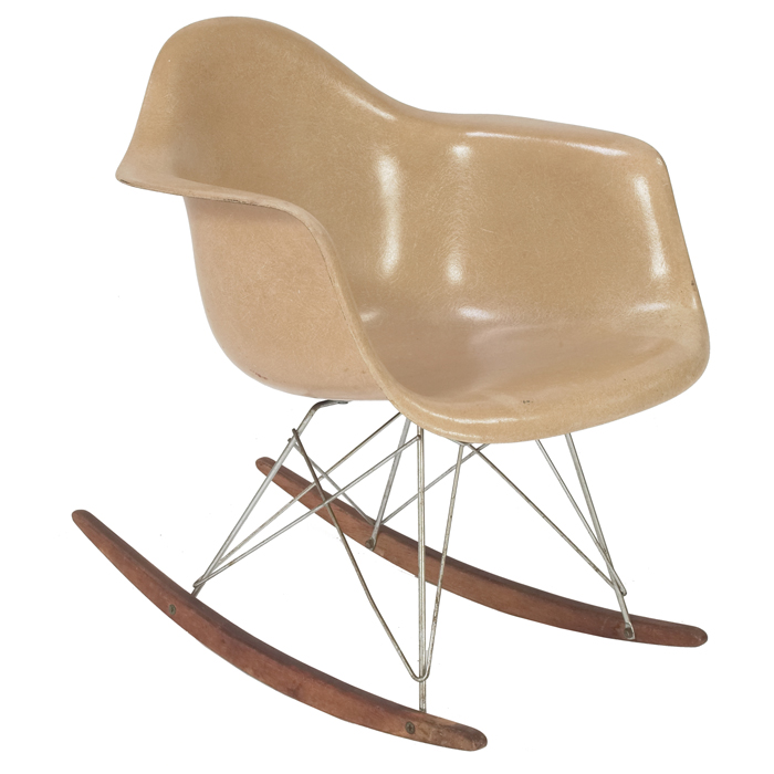 Appraisal: Charles and Ray Eames RAR rocking chair by Herman Miller