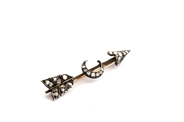 Appraisal: A diamond set brooch circa designed as an arrow and