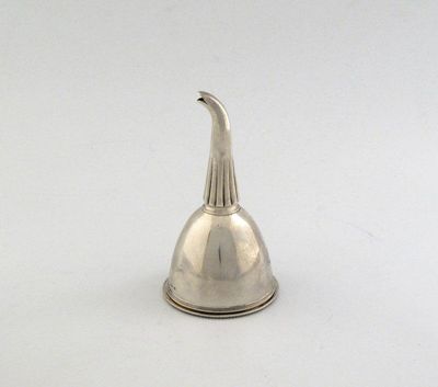 Appraisal: A George III wine funnel with a part fluted and