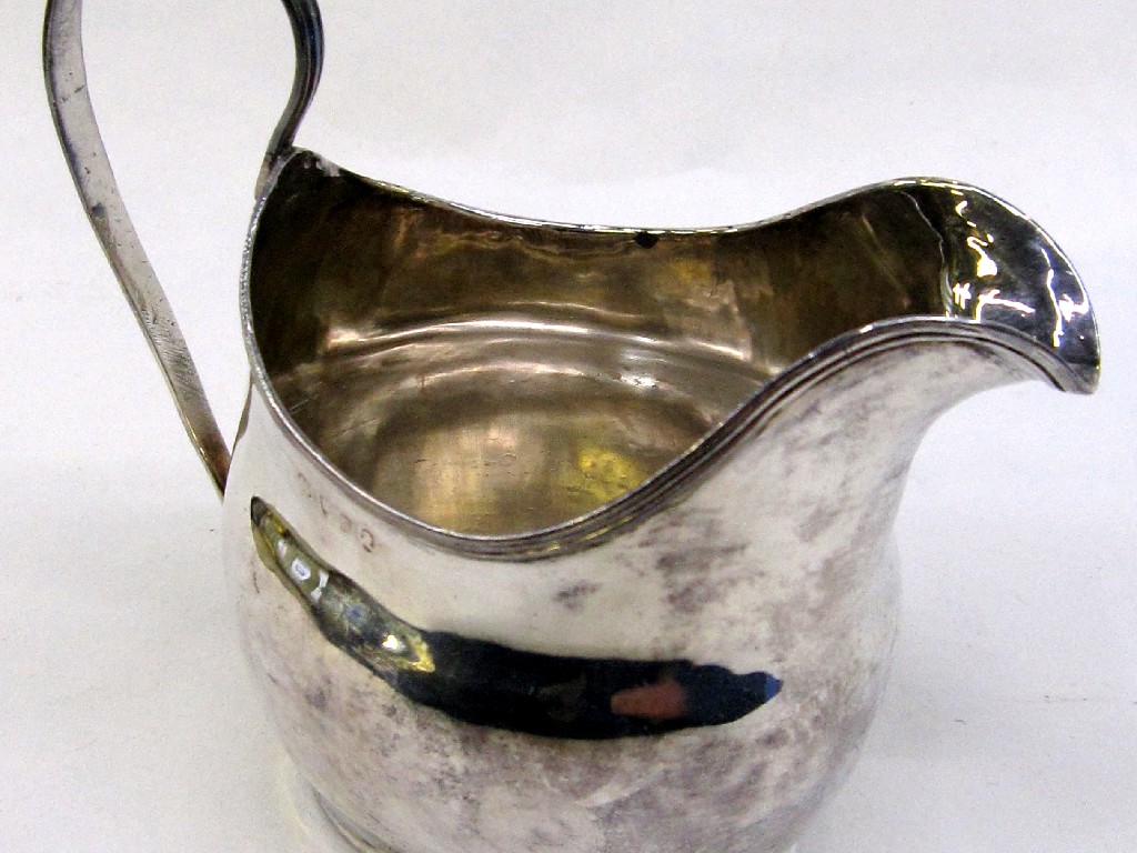 Appraisal: George III silver cream jug London