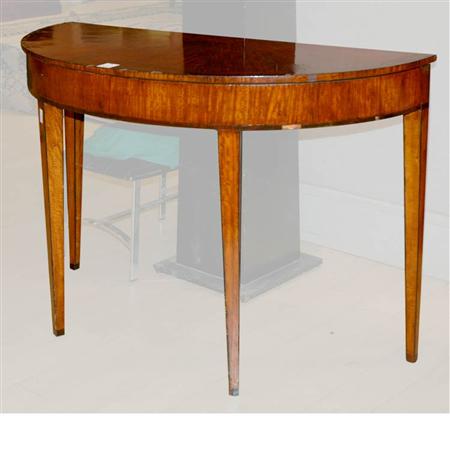 Appraisal: George III Rosewood Banded Satinwood Console Estimate -