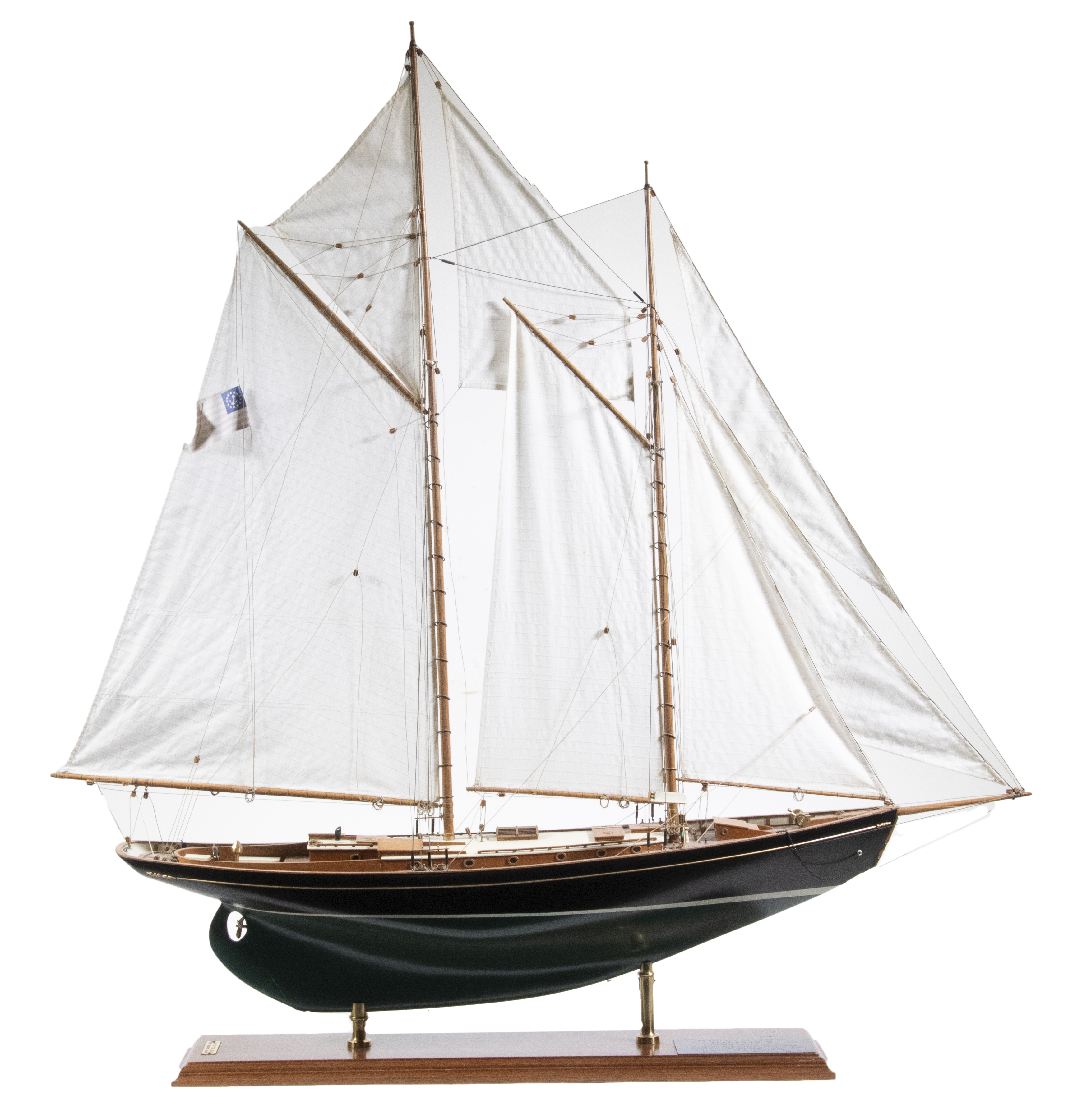 Appraisal: SHIP MODEL OF AUXILIARY SCHOONER MALABAR X Made by Art