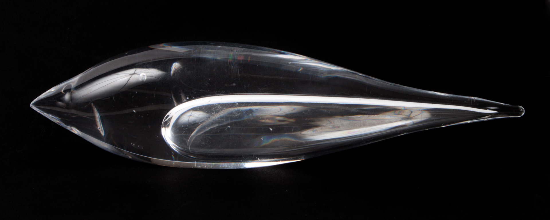 Appraisal: Kosta Boda crystal fish stylized fish inscribed Kosta in L