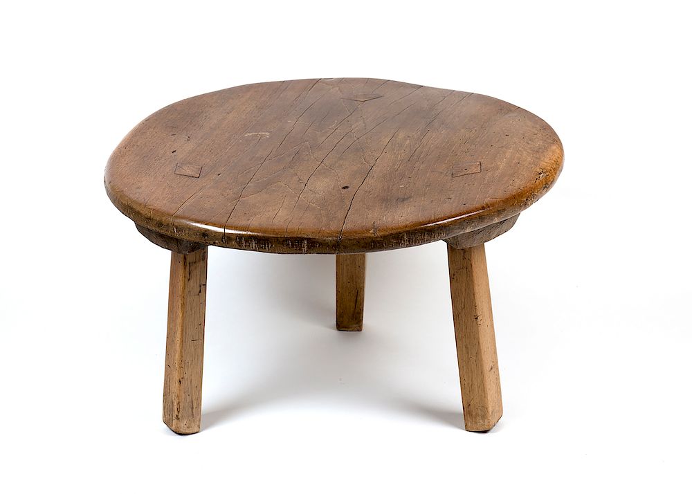 Appraisal: Three Leg Round Table Three Leg Round Table wood x