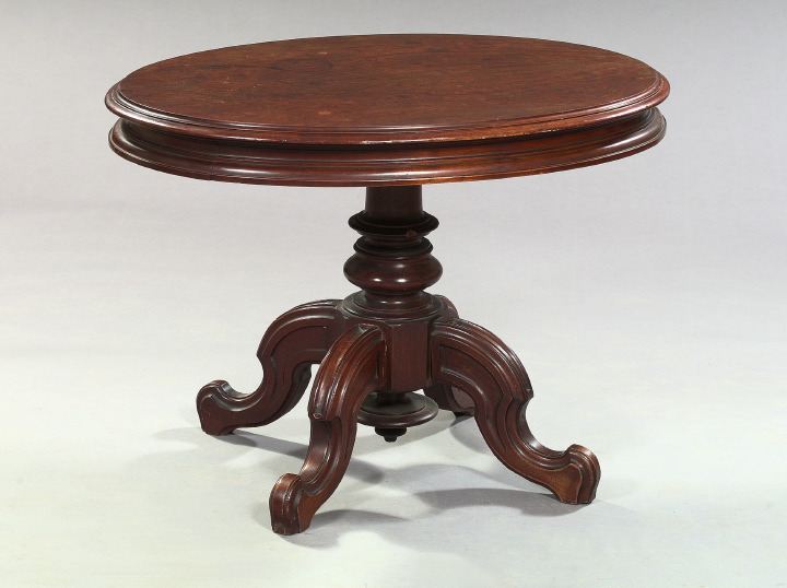 Appraisal: American Renaissance Revival Walnut Center Table third quarter th century