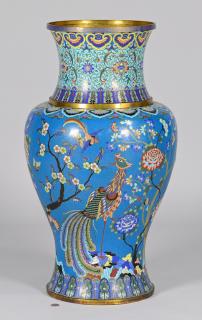 Appraisal: Chinese Palace Size Cloisonne Vase Chinese palace size cloisonne vase