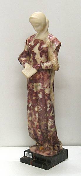 Appraisal: An Italian two color marble figure of Beatrice early th