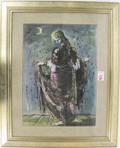 Appraisal: EMIDIO ANGELO WATERCOLOR ON PAPER Pennsylvania born Study of a