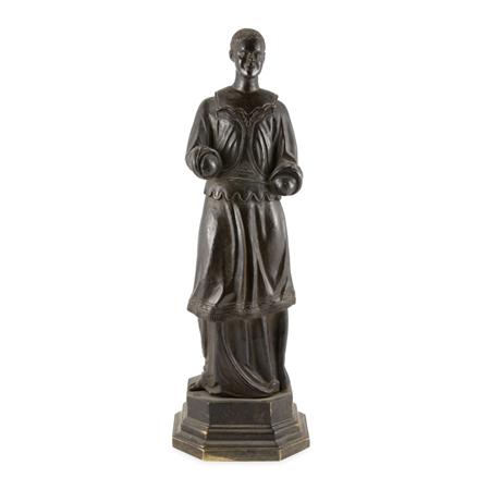 Appraisal: Bronze Figure of a Saint Estimate -