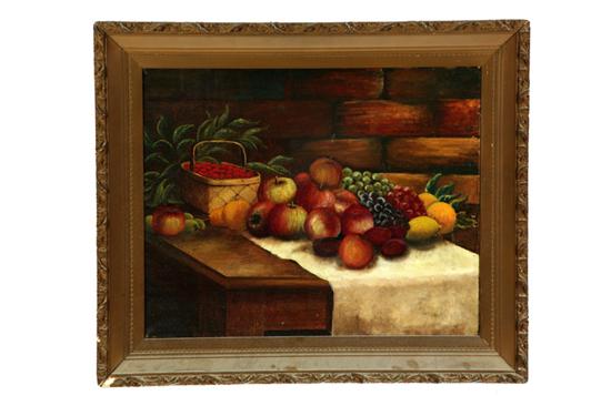 Appraisal: STILL LIFE AMERICAN SCHOOL LATE TH CENTURY Oil on canvas