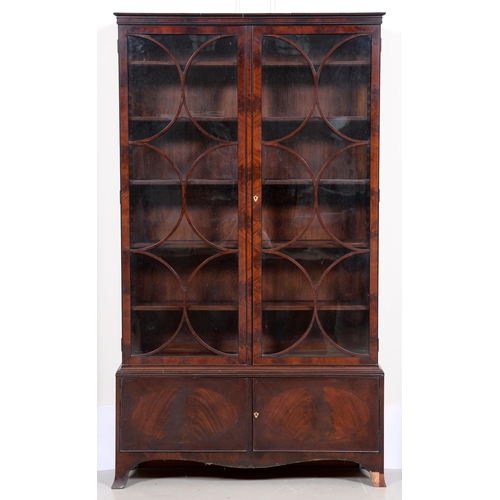 Appraisal: A George III mahogany bookcase of finely figured timber with