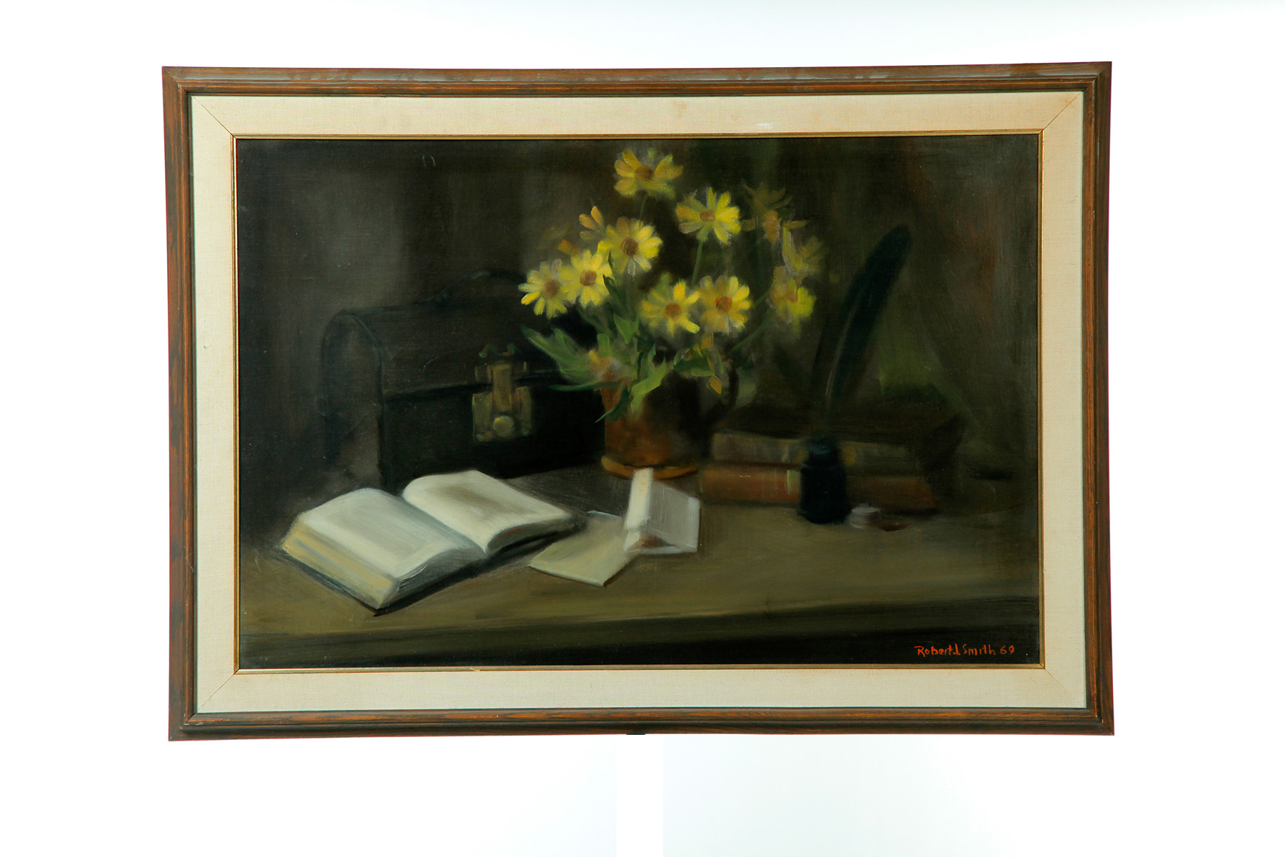 Appraisal: FRAMED STILL LIFE BY ROBERT J SMITH OHIO - Pot