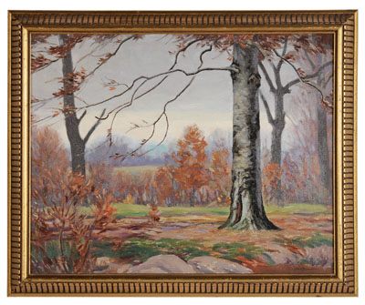 Appraisal: Clifton A Wheeler Indiana - November Beech Tree signed verso