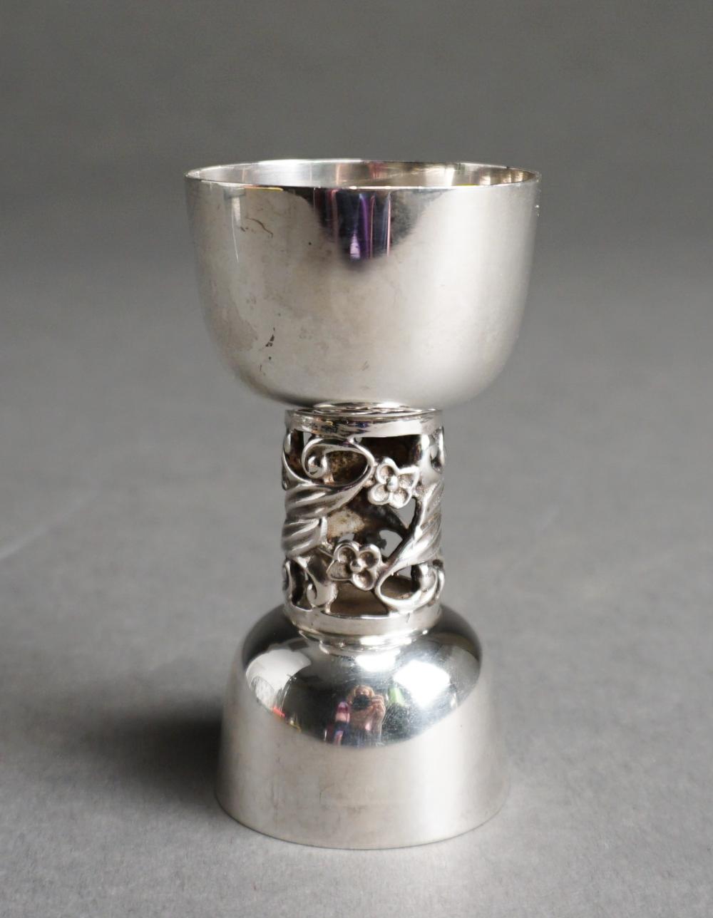 Appraisal: B M Sterling Silver Jigger ozt