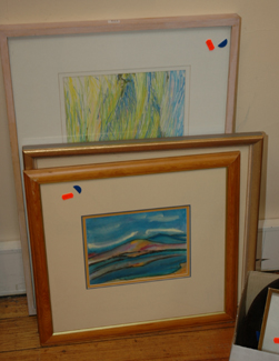 Appraisal: THREE ABSTRACT WORKS SIGNED DANIEL