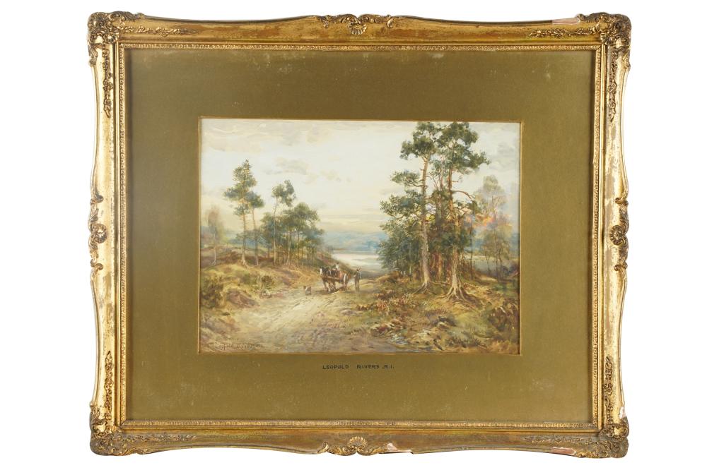 Appraisal: LEOPOLD RIVERS - LANDSCAPE watercolor on paper signed and dated