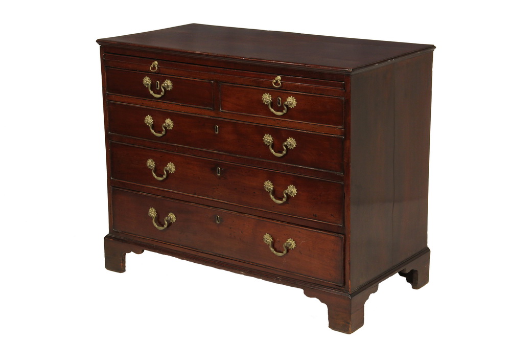 Appraisal: CHEST OF DRAWERS - English Georgian two over three drawer